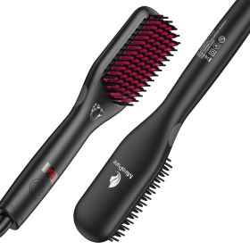 Hair Straightener Brush with Ionic Generator by MiroPure, 30s Fast MCH Ceramic Even Heating, 11 Temperature Control