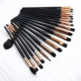 20 black eye makeup brush set; with foundation nose shadow lip concealer eye shadow eyeliner and mascara brush