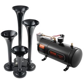 VEVOR Train Horns Kit, 4 Trumpet Air Horn Kit, 150dB Train Horns for Pickup Trucks