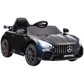 Qaba Mercedes-Benz AMG GTR Licensed 12V Kids Ride on Car, Battery Powered Kids Electric Car with Remote Control, Transport Wheels, Soft Start, Lights