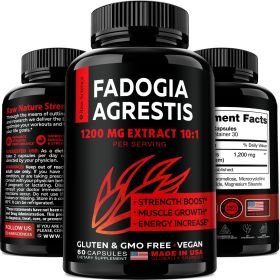 Fadogia Agrestis 600mg Extract Male Extra Stamina Booster Muscle Accelerator for Men Male Vitality Supplement Performance and Lean Muscle Recovery Men