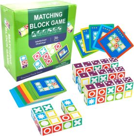 Wooden Puzzle Building Cubes Game for Adults and Kids 3+ All Ages; New Wave Logical Puzzle Match Games