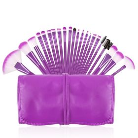 22pcs Handle Makeup Brushes Sets for Eye Shadow Eyeliner Foundation Blush Lip Makeup Brushes Powder Liquid Cream (purple)