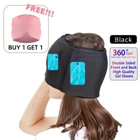 Migraine Relief Hat Gel Hot Cold Therapy Ice cap 360Â° Pain Mask Gel Release Pressure Head Massager Relax Pain Pack Eye Masks with Free Gift