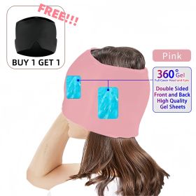 Gel Migraine Relief Cap 360Â° Hot Cold Headache Ice Hat Reusable Stress Pressure Mask Cold Therapy Head Wrap for Tension Headache Relief