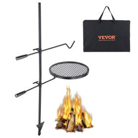 VEVOR Swivel Campfire Grill, Fire Pit Grill Grate over Fire Pits, Heavy Duty Steel Grill Grates, 360Â° Adjustable Open Fire Outdoor Cooking Equipment