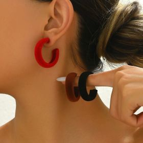 Elegant Suede Hoop Earrings - Chic and  Comfortable Accessories for Women