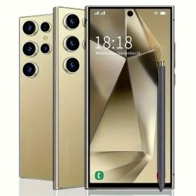 8GB+256GB I24 Ultra Android 13 Smartphone - 6.8"HD Display, 6000mAh Battery, Built-	 in Stylus Pen, Unlocked Cell Phone For Global Use(Gold)