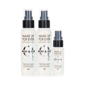 MAKE UP FOR EVER - Mist & Fix Travel Set: Mist & Fix Make Up Setting Spray 2x100ml + Mist & Fix Make Up Setting Spray 30ml 181211 3pcs