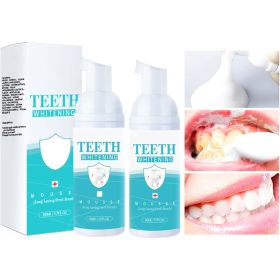 2PCs Teeth Whitening Mousse Foam Refreshing Breath Deep Cleaning Toothpaste (Quantity: 2PCS)