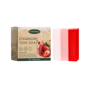 WoodSleep Strawberry Flavored Soap Gentle Cleansing, Itching, Deodorizing Body Care Soap For Women's Intimate Parts (Quantity: 3PCS)